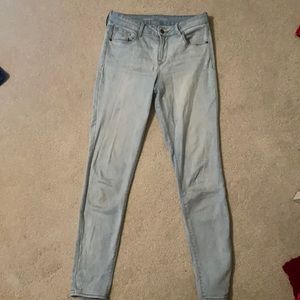 Light wash blue jeans